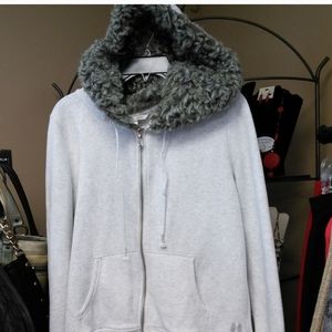 Victoria secret fur zip up hoodie angel wings